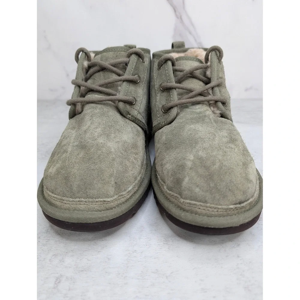 UGG Mens Neumel Chukka Boots Size 8 Olive Suede‎ Lace Up 3236